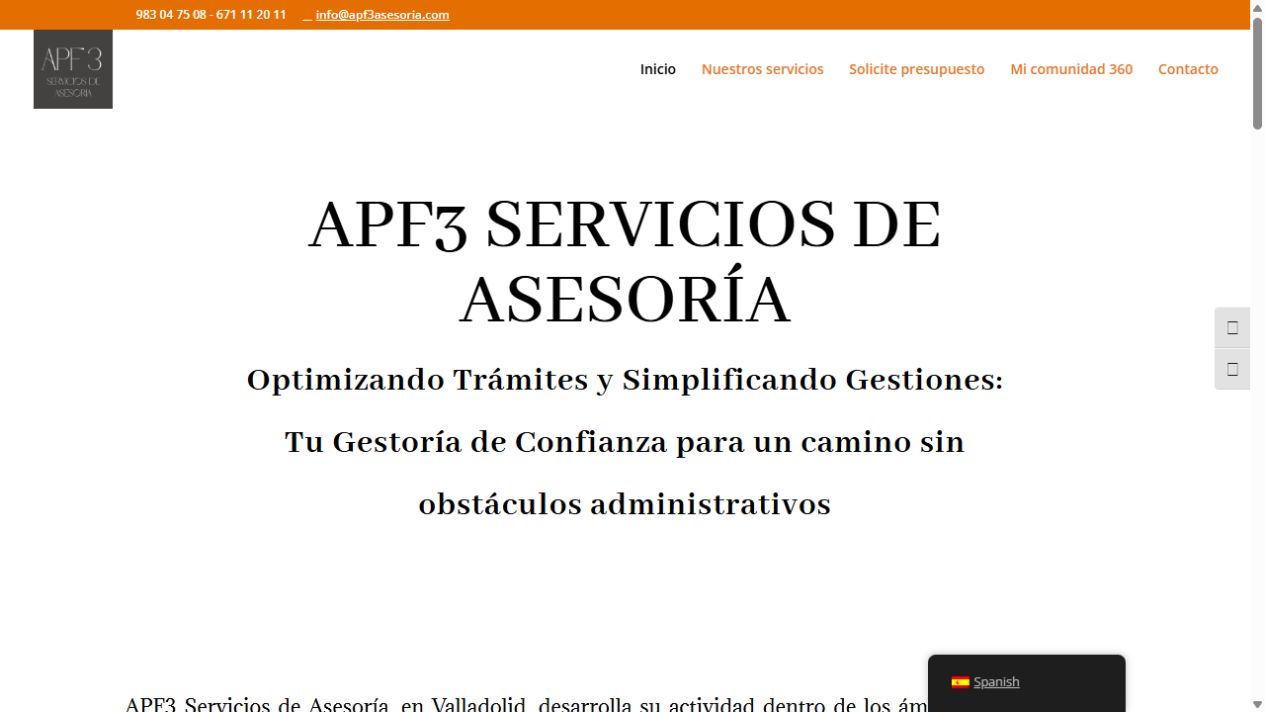Vista nítida de APF3 Asesoría
